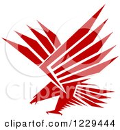 Poster, Art Print Of Red And White Flying Eagle