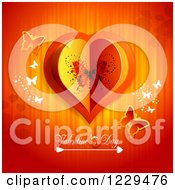 Poster, Art Print Of Valentines Day Text Under A Heart With Butterflies And Lights