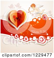 Poster, Art Print Of Valentines Day Text With Cupid Hearts And Butterflies
