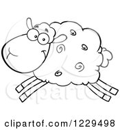 Poster, Art Print Of Black And White Sheep Leaping