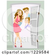 Poster, Art Print Of Mom And Dad Greeting Their Teenage Daughters Date At The Door