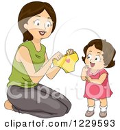 Poster, Art Print Of Mom Giving Her Daughter Big Girl Panties
