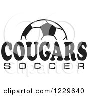 Poster, Art Print Of Black And White Ball And Cougars Soccer Team Text