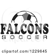 Poster, Art Print Of Black And White Ball And Falcons Soccer Team Text