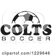 Poster, Art Print Of Black And White Ball And Colts Soccer Team Text