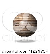 Poster, Art Print Of 3d Floating Wooden Globe