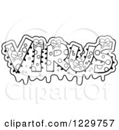 Poster, Art Print Of Black And White Snotty Monsters Forming The Word Virus