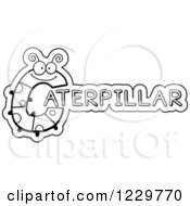 Poster, Art Print Of Black And White Letter C Bug Forming The Word Caterpillar