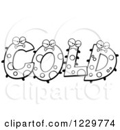 Clipart Of Black And White Monsters Forming The Word Cold Royalty Free Vector Illustration
