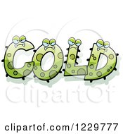 Poster, Art Print Of Green Monsters Forming The Word Cold
