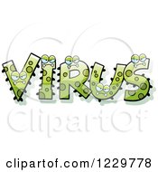 Clipart Of Green Monsters Forming The Word Virus Royalty Free Vector Illustration