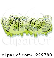 Poster, Art Print Of Green Snotty Monsters Forming The Word Virus