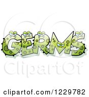 Poster, Art Print Of Green Monsters Forming The Word Germs