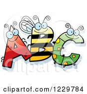 Poster, Art Print Of Ant Bee And Caterpillar Letters Abc