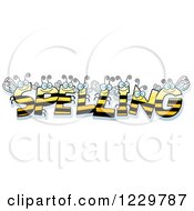 Clipart Of Bee Letters Forming The Word SPELLING Royalty Free Vector Illustration