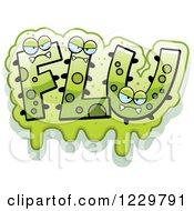 Poster, Art Print Of Green Slimy Monsters Forming The Word Flu