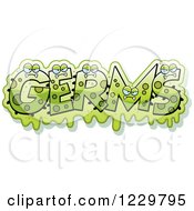 Clipart Of Green Slimy Monsters Forming The Word Germs Royalty Free Vector Illustration