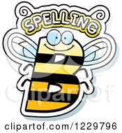 Letter B Bee With Spelling Text
