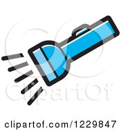 Clipart Of A Blue Flashlight Icon Royalty Free Vector Illustration