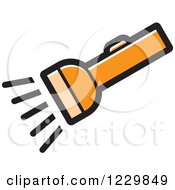 Clipart Of An Orange Flashlight Icon Royalty Free Vector Illustration
