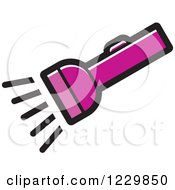 Clipart Of A Purple Flashlight Icon Royalty Free Vector Illustration