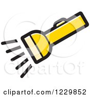 Clipart Of A Yellow Flashlight Icon Royalty Free Vector Illustration