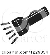 Clipart Of A Black Flashlight Icon Royalty Free Vector Illustration