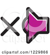 Clipart Of A Purple Mute Speaker Icon Royalty Free Vector Illustration