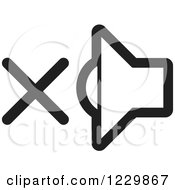 Clipart Of A Black And White Mute Speaker Icon Royalty Free Vector Illustration by Lal Perera