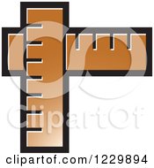Clipart Of A Brown Rulers Icon Royalty Free Vector Illustration