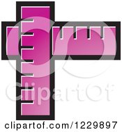 Clipart Of A Purple Rulers Icon Royalty Free Vector Illustration by Lal Perera