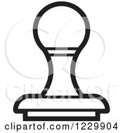 Black And White Rubber Stamp Icon