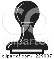 Clipart Of A Black Rubber Stamp Icon Royalty Free Vector Illustration
