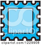Blue Postage Stamp Or Frame Icon