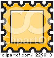 Yellow Postage Stamp Or Frame Icon