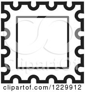 Black And White Postage Stamp Or Frame Icon