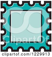 Turquoise Postage Stamp Or Frame Icon