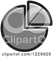 Clipart Of A Grayscale Pie Chart Icon Royalty Free Vector Illustration by Lal Perera