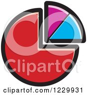 Red Purple And Blue Pie Chart Icon