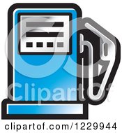 Clipart Of A Blue Gas Pump Icon Royalty Free Vector Illustration