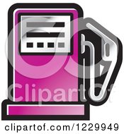 Clipart Of A Purple Gas Pump Icon Royalty Free Vector Illustration