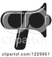 Clipart Of A Black Megaphone Icon Royalty Free Vector Illustration