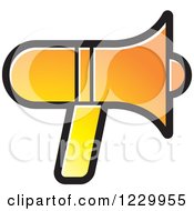 Poster, Art Print Of Gradient Orange Megaphone Icon