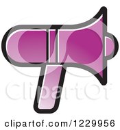 Clipart Of A Purple Megaphone Icon Royalty Free Vector Illustration by Lal Perera