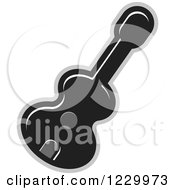 Poster, Art Print Of Grayscale Guitar Icon