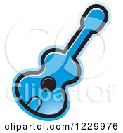 Poster, Art Print Of Blue Guitar Icon