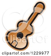 Poster, Art Print Of Brown Guitar Icon