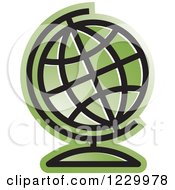 Poster, Art Print Of Green Desk Globe Icon