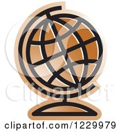 Brown Desk Globe Icon
