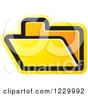 Poster, Art Print Of Yellow File Folder Icon